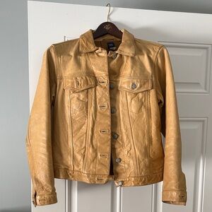 Gap Camel Leather Jacket for Women